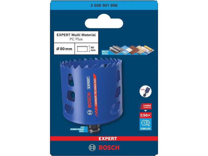 Žaga za izrezovanje lukenj Bosch EXPERT Multi Material Power Change Plus, 2608901898